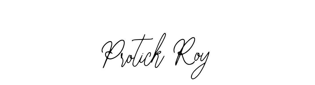 How to make Protick Roy name signature. Use Bearetta-2O07w style for creating short signs online. This is the latest handwritten sign. Protick Roy signature style 12 images and pictures png