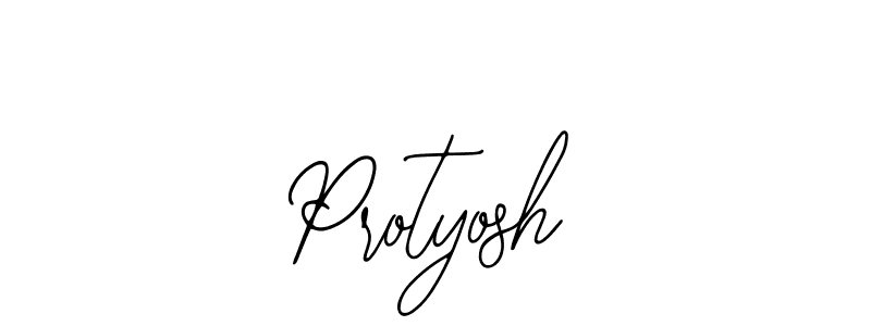 Use a signature maker to create a handwritten signature online. With this signature software, you can design (Bearetta-2O07w) your own signature for name Protyosh. Protyosh signature style 12 images and pictures png