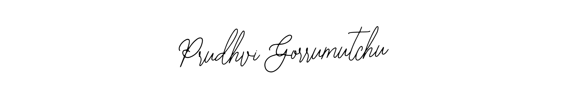 How to make Prudhvi Gorrumutchu signature? Bearetta-2O07w is a professional autograph style. Create handwritten signature for Prudhvi Gorrumutchu name. Prudhvi Gorrumutchu signature style 12 images and pictures png