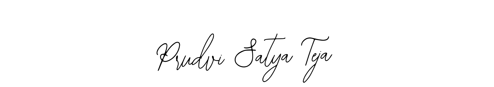 The best way (Bearetta-2O07w) to make a short signature is to pick only two or three words in your name. The name Prudvi Satya Teja include a total of six letters. For converting this name. Prudvi Satya Teja signature style 12 images and pictures png