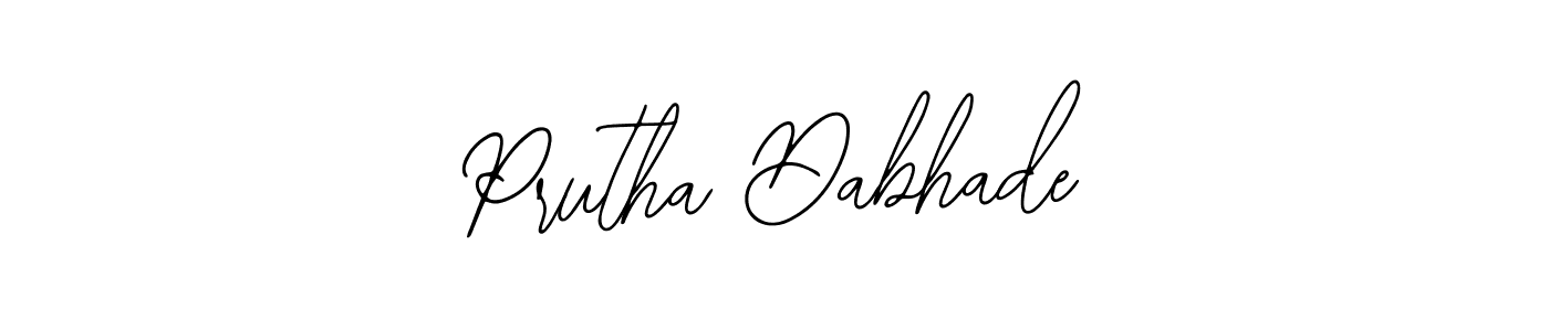 Design your own signature with our free online signature maker. With this signature software, you can create a handwritten (Bearetta-2O07w) signature for name Prutha Dabhade. Prutha Dabhade signature style 12 images and pictures png