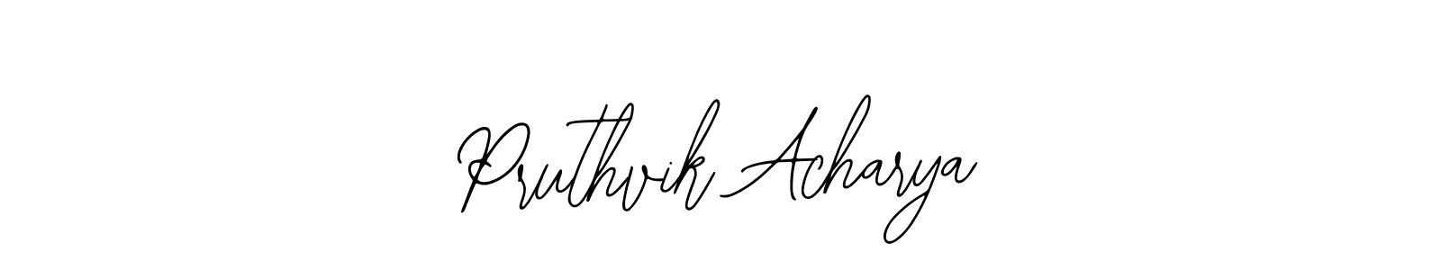 The best way (Bearetta-2O07w) to make a short signature is to pick only two or three words in your name. The name Pruthvik Acharya include a total of six letters. For converting this name. Pruthvik Acharya signature style 12 images and pictures png