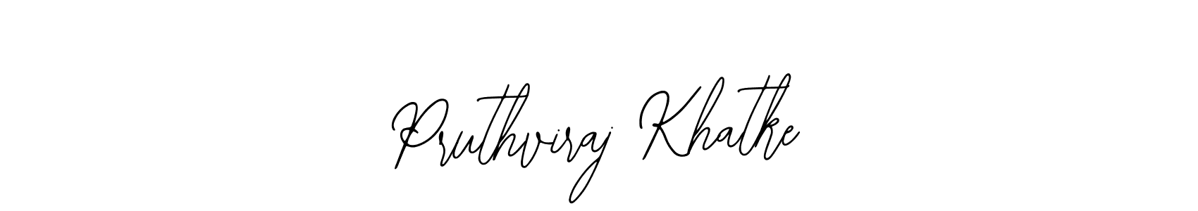 How to make Pruthviraj Khatke name signature. Use Bearetta-2O07w style for creating short signs online. This is the latest handwritten sign. Pruthviraj Khatke signature style 12 images and pictures png