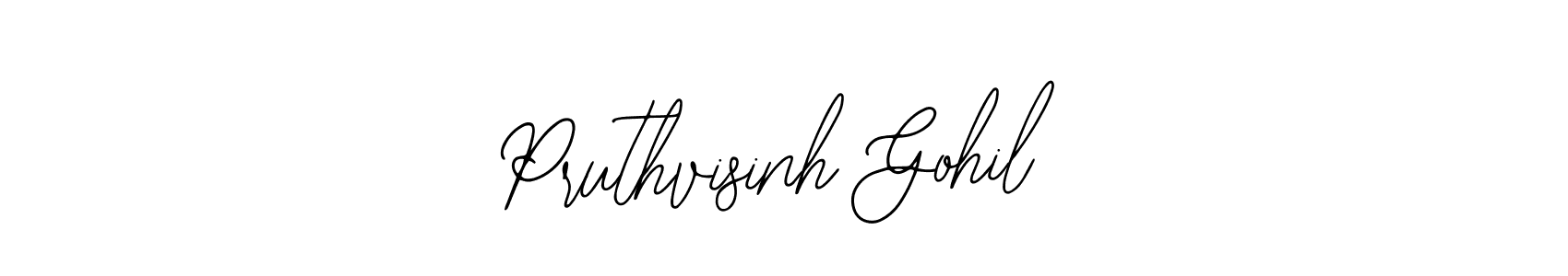 Design your own signature with our free online signature maker. With this signature software, you can create a handwritten (Bearetta-2O07w) signature for name Pruthvisinh Gohil. Pruthvisinh Gohil signature style 12 images and pictures png