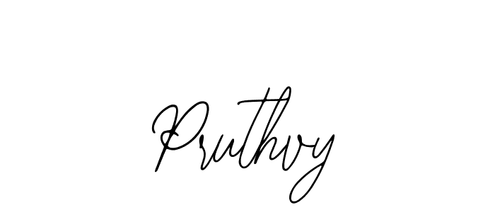 How to make Pruthvy name signature. Use Bearetta-2O07w style for creating short signs online. This is the latest handwritten sign. Pruthvy signature style 12 images and pictures png