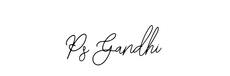 Bearetta-2O07w is a professional signature style that is perfect for those who want to add a touch of class to their signature. It is also a great choice for those who want to make their signature more unique. Get Ps Gandhi name to fancy signature for free. Ps Gandhi signature style 12 images and pictures png