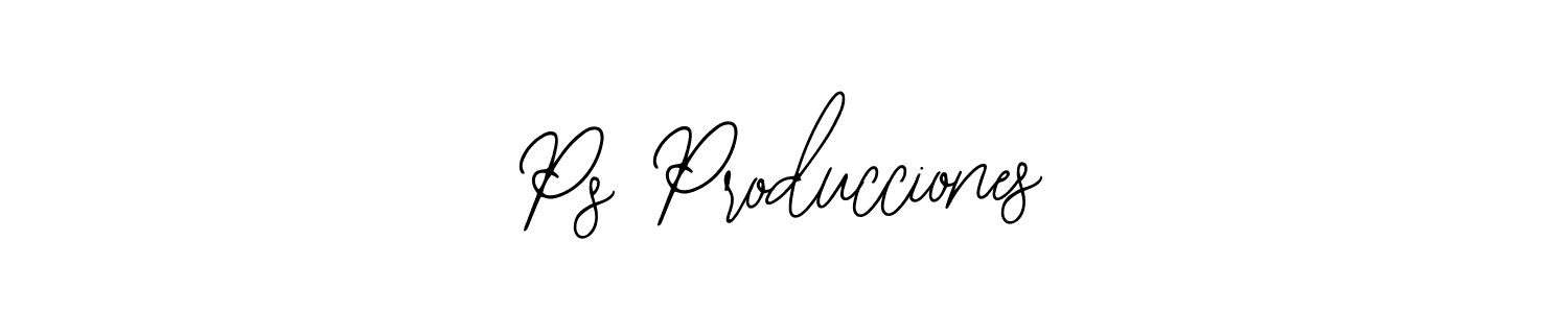 The best way (Bearetta-2O07w) to make a short signature is to pick only two or three words in your name. The name Ps Producciones include a total of six letters. For converting this name. Ps Producciones signature style 12 images and pictures png
