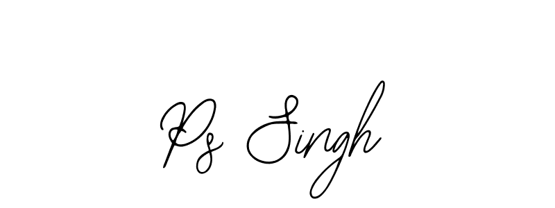 You should practise on your own different ways (Bearetta-2O07w) to write your name (Ps Singh) in signature. don't let someone else do it for you. Ps Singh signature style 12 images and pictures png