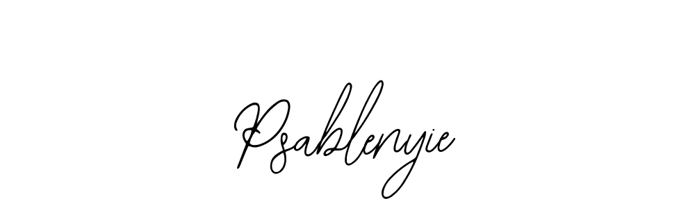 Make a beautiful signature design for name Psablenyie. With this signature (Bearetta-2O07w) style, you can create a handwritten signature for free. Psablenyie signature style 12 images and pictures png