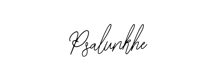 Create a beautiful signature design for name Psalunkhe. With this signature (Bearetta-2O07w) fonts, you can make a handwritten signature for free. Psalunkhe signature style 12 images and pictures png