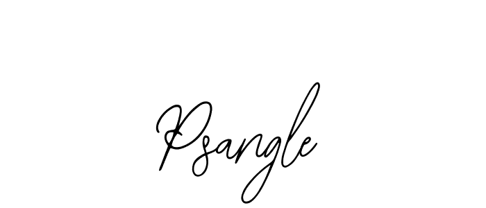 You should practise on your own different ways (Bearetta-2O07w) to write your name (Psangle) in signature. don't let someone else do it for you. Psangle signature style 12 images and pictures png