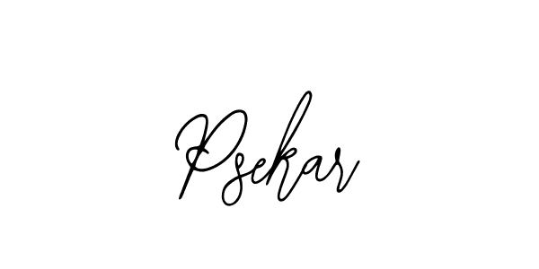 Use a signature maker to create a handwritten signature online. With this signature software, you can design (Bearetta-2O07w) your own signature for name Psekar. Psekar signature style 12 images and pictures png