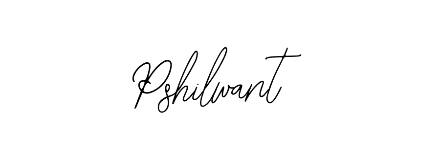 Design your own signature with our free online signature maker. With this signature software, you can create a handwritten (Bearetta-2O07w) signature for name Pshilwant. Pshilwant signature style 12 images and pictures png