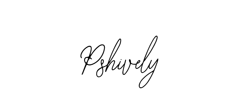 Use a signature maker to create a handwritten signature online. With this signature software, you can design (Bearetta-2O07w) your own signature for name Pshively. Pshively signature style 12 images and pictures png