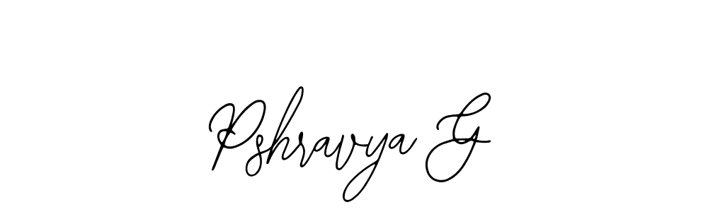 How to make Pshravya G signature? Bearetta-2O07w is a professional autograph style. Create handwritten signature for Pshravya G name. Pshravya G signature style 12 images and pictures png