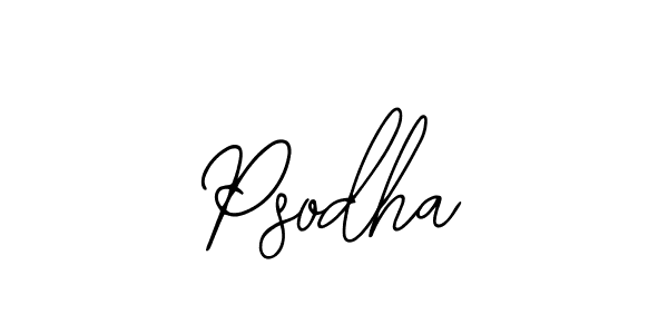Design your own signature with our free online signature maker. With this signature software, you can create a handwritten (Bearetta-2O07w) signature for name Psodha. Psodha signature style 12 images and pictures png