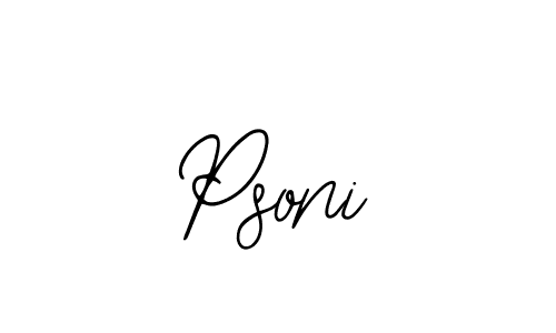 Psoni stylish signature style. Best Handwritten Sign (Bearetta-2O07w) for my name. Handwritten Signature Collection Ideas for my name Psoni. Psoni signature style 12 images and pictures png