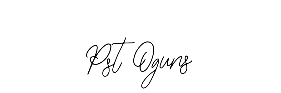 Use a signature maker to create a handwritten signature online. With this signature software, you can design (Bearetta-2O07w) your own signature for name Pst Oguns. Pst Oguns signature style 12 images and pictures png