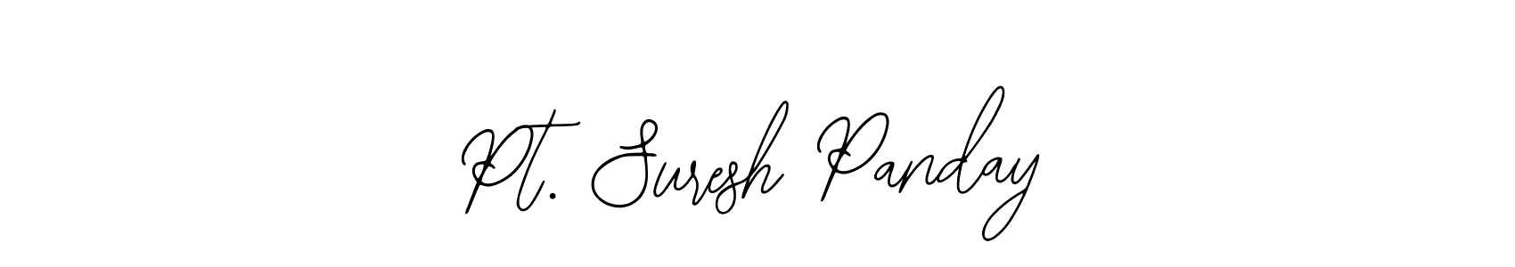 Pt. Suresh Panday stylish signature style. Best Handwritten Sign (Bearetta-2O07w) for my name. Handwritten Signature Collection Ideas for my name Pt. Suresh Panday. Pt. Suresh Panday signature style 12 images and pictures png