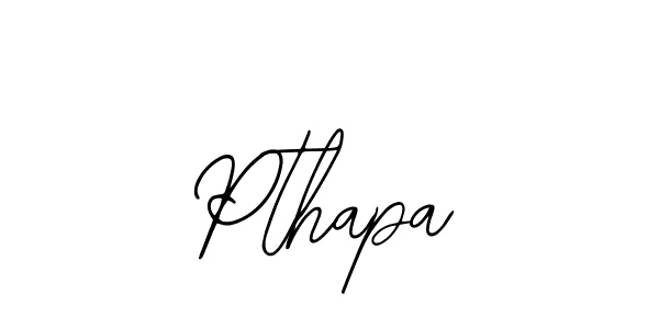 How to make Pthapa name signature. Use Bearetta-2O07w style for creating short signs online. This is the latest handwritten sign. Pthapa signature style 12 images and pictures png