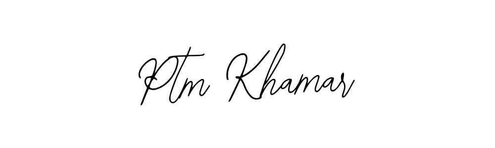 Use a signature maker to create a handwritten signature online. With this signature software, you can design (Bearetta-2O07w) your own signature for name Ptm Khamar. Ptm Khamar signature style 12 images and pictures png