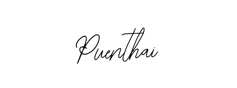 Use a signature maker to create a handwritten signature online. With this signature software, you can design (Bearetta-2O07w) your own signature for name Puenthai. Puenthai signature style 12 images and pictures png