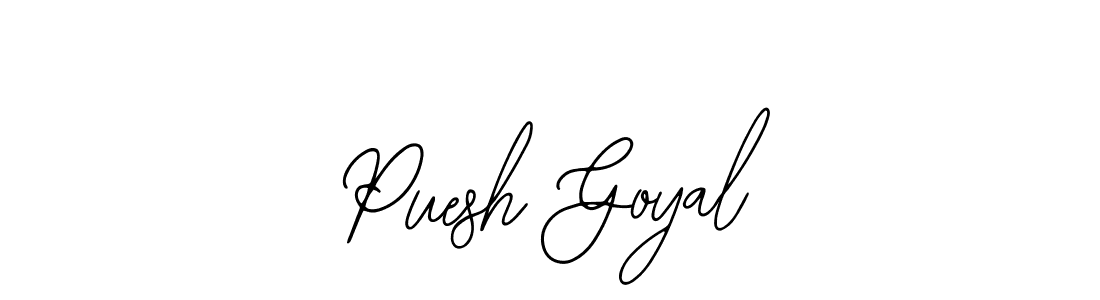 Similarly Bearetta-2O07w is the best handwritten signature design. Signature creator online .You can use it as an online autograph creator for name Puesh Goyal. Puesh Goyal signature style 12 images and pictures png