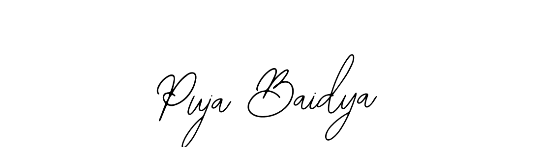 if you are searching for the best signature style for your name Puja Baidya. so please give up your signature search. here we have designed multiple signature styles  using Bearetta-2O07w. Puja Baidya signature style 12 images and pictures png