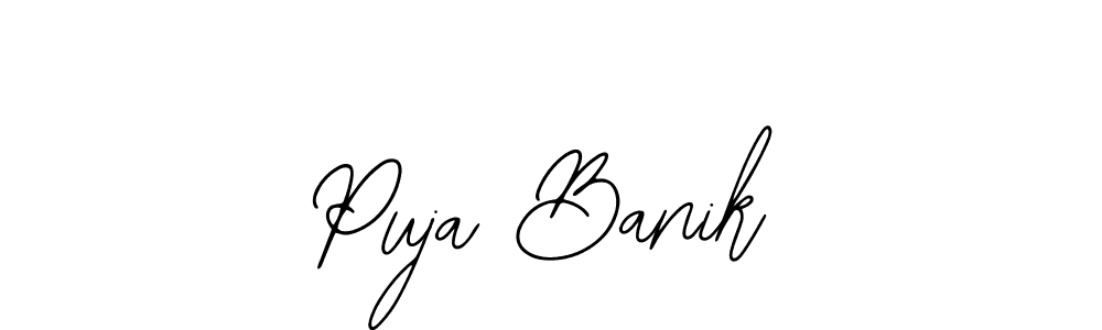 It looks lik you need a new signature style for name Puja Banik. Design unique handwritten (Bearetta-2O07w) signature with our free signature maker in just a few clicks. Puja Banik signature style 12 images and pictures png