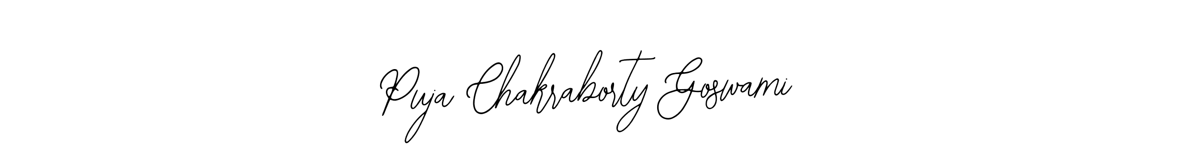 Create a beautiful signature design for name Puja Chakraborty Goswami. With this signature (Bearetta-2O07w) fonts, you can make a handwritten signature for free. Puja Chakraborty Goswami signature style 12 images and pictures png
