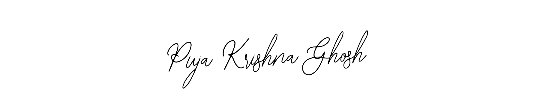 if you are searching for the best signature style for your name Puja Krishna Ghosh. so please give up your signature search. here we have designed multiple signature styles  using Bearetta-2O07w. Puja Krishna Ghosh signature style 12 images and pictures png