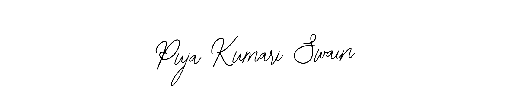 You should practise on your own different ways (Bearetta-2O07w) to write your name (Puja Kumari Swain) in signature. don't let someone else do it for you. Puja Kumari Swain signature style 12 images and pictures png