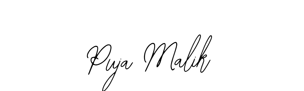 Similarly Bearetta-2O07w is the best handwritten signature design. Signature creator online .You can use it as an online autograph creator for name Puja Malik. Puja Malik signature style 12 images and pictures png