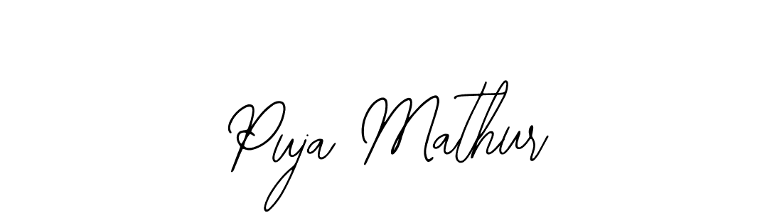 How to make Puja Mathur signature? Bearetta-2O07w is a professional autograph style. Create handwritten signature for Puja Mathur name. Puja Mathur signature style 12 images and pictures png