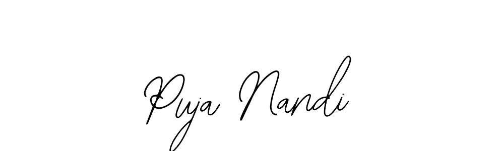 The best way (Bearetta-2O07w) to make a short signature is to pick only two or three words in your name. The name Puja Nandi include a total of six letters. For converting this name. Puja Nandi signature style 12 images and pictures png