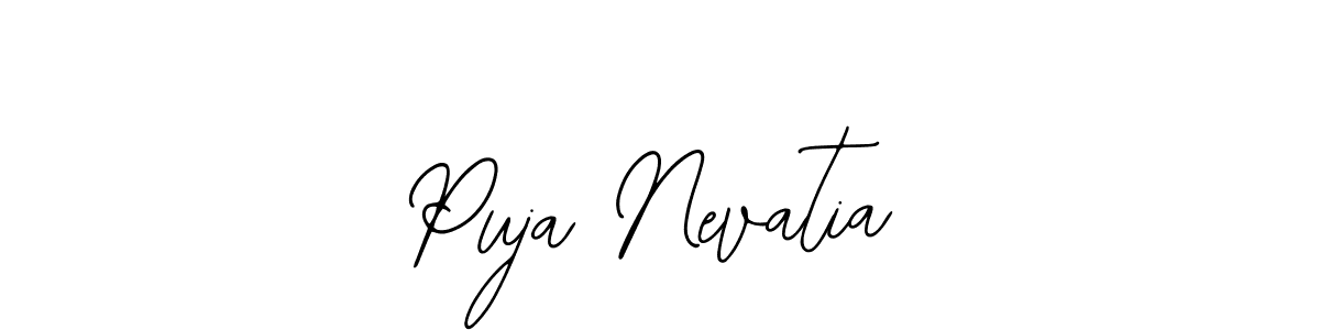 You should practise on your own different ways (Bearetta-2O07w) to write your name (Puja Nevatia) in signature. don't let someone else do it for you. Puja Nevatia signature style 12 images and pictures png