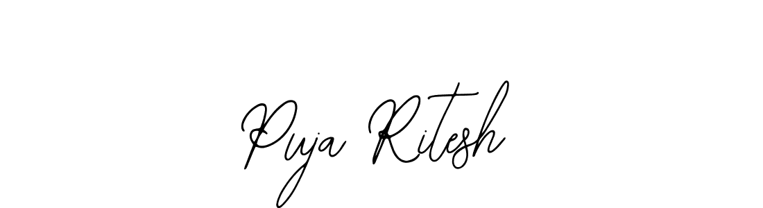 Also You can easily find your signature by using the search form. We will create Puja Ritesh name handwritten signature images for you free of cost using Bearetta-2O07w sign style. Puja Ritesh signature style 12 images and pictures png