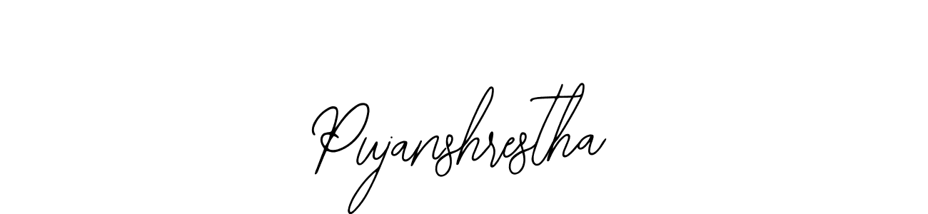 if you are searching for the best signature style for your name Pujanshrestha. so please give up your signature search. here we have designed multiple signature styles  using Bearetta-2O07w. Pujanshrestha signature style 12 images and pictures png