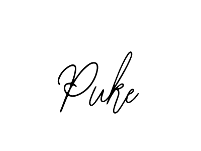 How to make Puke name signature. Use Bearetta-2O07w style for creating short signs online. This is the latest handwritten sign. Puke signature style 12 images and pictures png