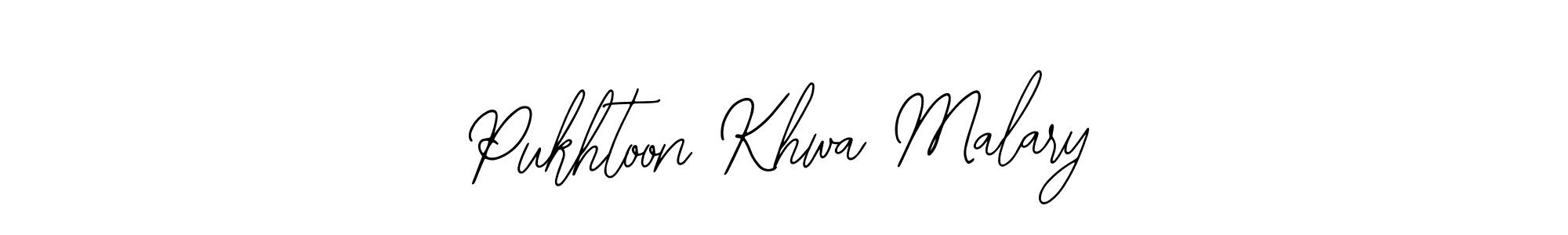You should practise on your own different ways (Bearetta-2O07w) to write your name (Pukhtoon Khwa Malary) in signature. don't let someone else do it for you. Pukhtoon Khwa Malary signature style 12 images and pictures png