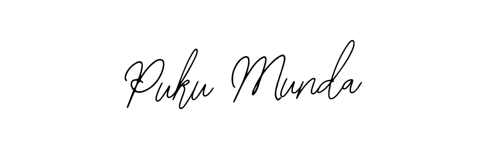 Make a beautiful signature design for name Puku Munda. With this signature (Bearetta-2O07w) style, you can create a handwritten signature for free. Puku Munda signature style 12 images and pictures png