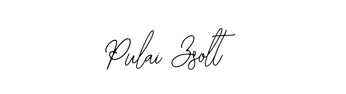 How to make Pulai Zsolt name signature. Use Bearetta-2O07w style for creating short signs online. This is the latest handwritten sign. Pulai Zsolt signature style 12 images and pictures png