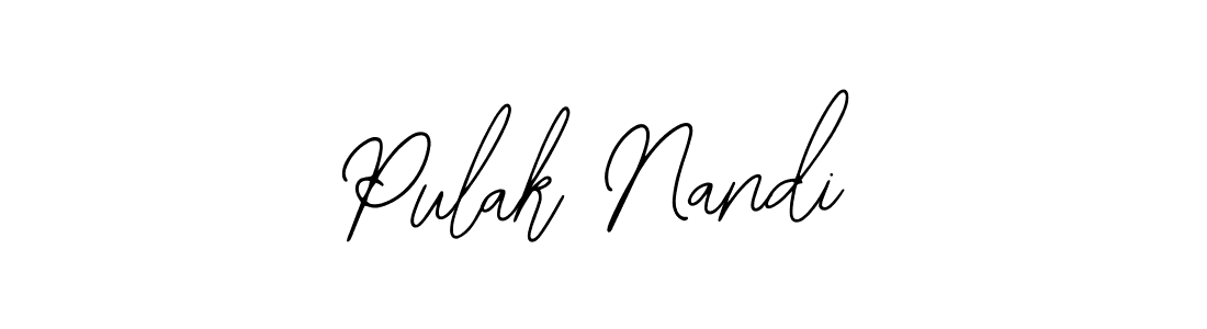How to make Pulak Nandi name signature. Use Bearetta-2O07w style for creating short signs online. This is the latest handwritten sign. Pulak Nandi signature style 12 images and pictures png