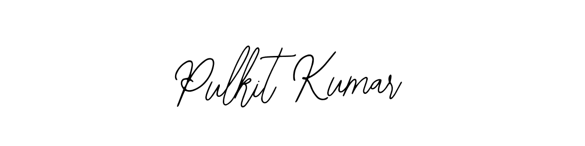 How to make Pulkit Kumar name signature. Use Bearetta-2O07w style for creating short signs online. This is the latest handwritten sign. Pulkit Kumar signature style 12 images and pictures png