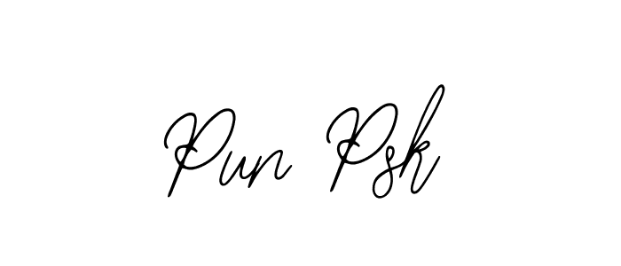 How to make Pun Psk signature? Bearetta-2O07w is a professional autograph style. Create handwritten signature for Pun Psk name. Pun Psk signature style 12 images and pictures png