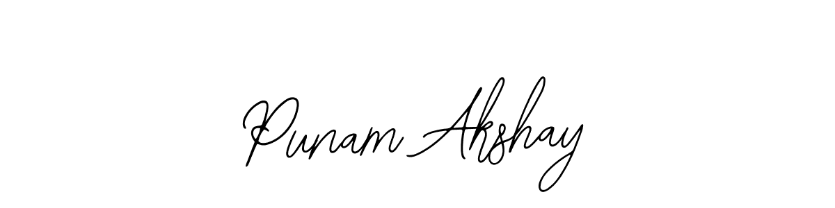 Punam Akshay stylish signature style. Best Handwritten Sign (Bearetta-2O07w) for my name. Handwritten Signature Collection Ideas for my name Punam Akshay. Punam Akshay signature style 12 images and pictures png