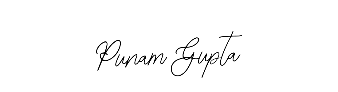 How to make Punam Gupta name signature. Use Bearetta-2O07w style for creating short signs online. This is the latest handwritten sign. Punam Gupta signature style 12 images and pictures png