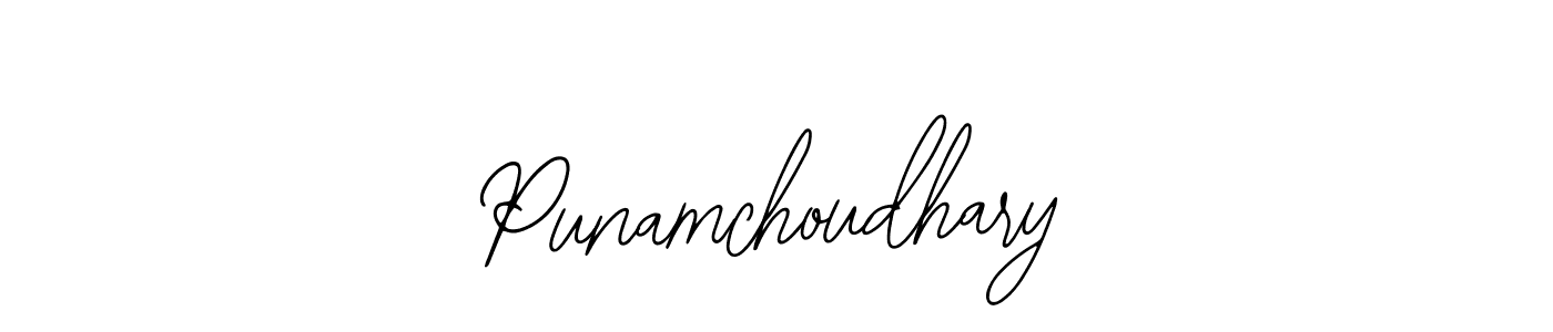 Also You can easily find your signature by using the search form. We will create Punamchoudhary name handwritten signature images for you free of cost using Bearetta-2O07w sign style. Punamchoudhary signature style 12 images and pictures png