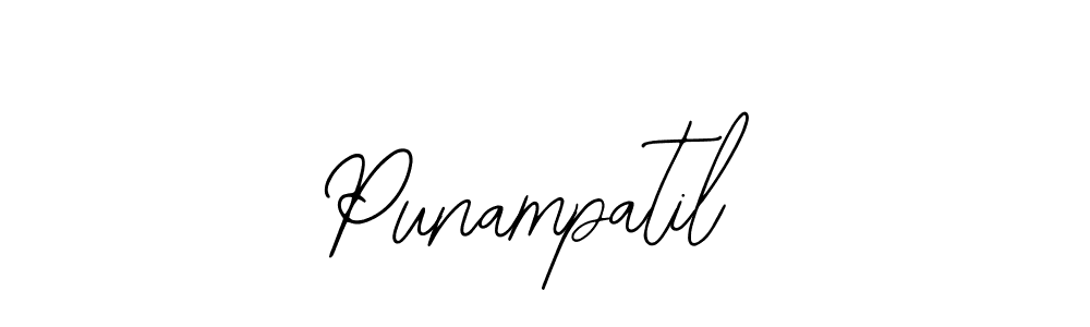 How to make Punampatil signature? Bearetta-2O07w is a professional autograph style. Create handwritten signature for Punampatil name. Punampatil signature style 12 images and pictures png