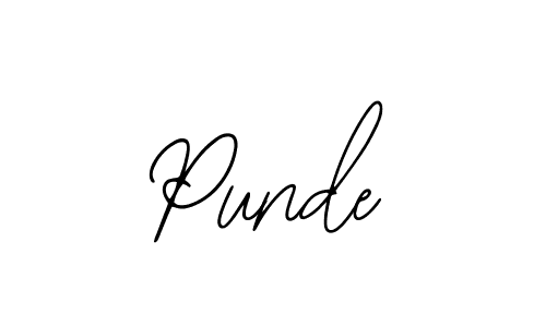 You should practise on your own different ways (Bearetta-2O07w) to write your name (Punde) in signature. don't let someone else do it for you. Punde signature style 12 images and pictures png